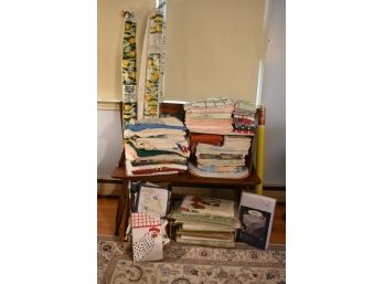 Large Lot Of Tablecloths And More