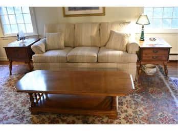 Ethan Allen Coffee Table And Two End Tables