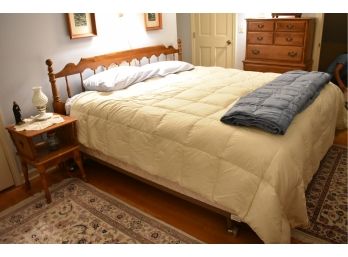 Ethan Allen Double Bed With Nightstand