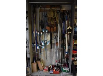 Assorted Skis And Gear
