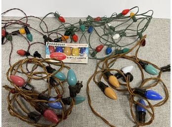 Four Strands Of Vintage Holiday Lights