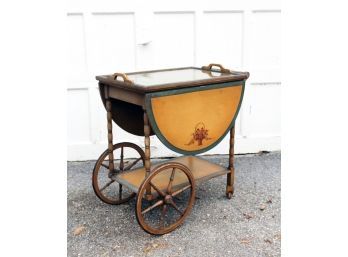 Vintage Handpainted Tea Cart - ELM