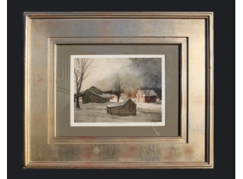 Framed Watercolor Print, R. Fletcher 'Morning After The Storm'
