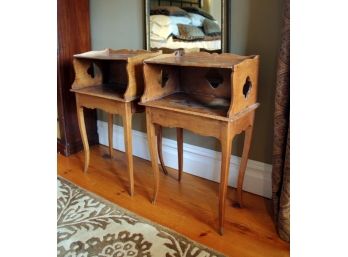 19th Century French Fruitwood Nightstands