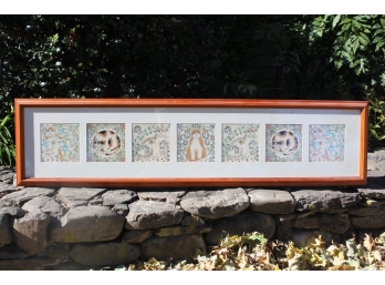 Large Imported Cat Themed Porcelain Tiled Wall Art