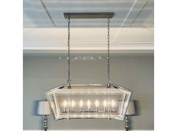 Fredrick Ramond Acrylic & Chrome Ceiling Fixture  (LOC: W1)