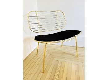 Interlude Home Gold Finish Petit Bench  (LOC: S1)