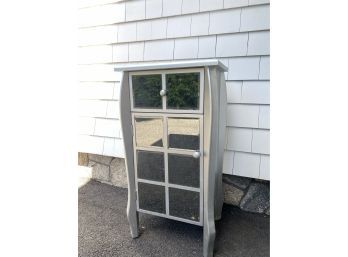 Petite Mirrored Storage Cabinet (LOC: W1)