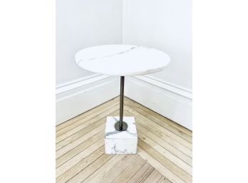 Interlude Home Rian Marble Side Table  (LOC: S1)