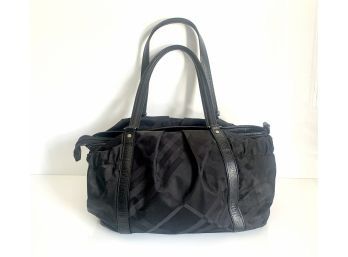 Burberry Black Nylon & Leather Yoga Bag(LOC: W1)