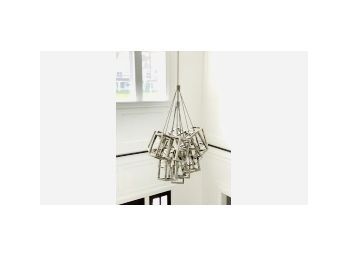 Fredrick Ramond Dramatic Polished Nickel Foyer Pendant Ceiling Light