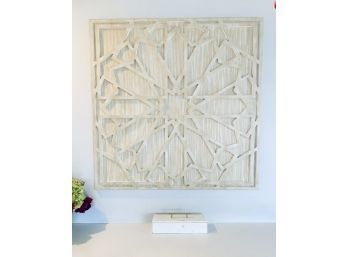 West Elm Scuptural Wall Art In Bleached Wood