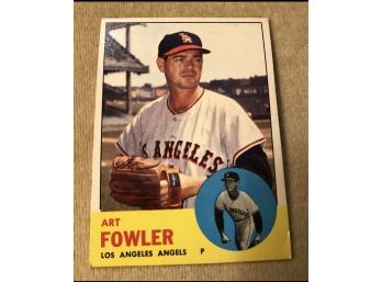 1963 Topps Art Fowler ERROR Card #454 Angels