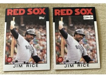 1986 Topps & O-Pee-Chee OPC Jim Rice Cards