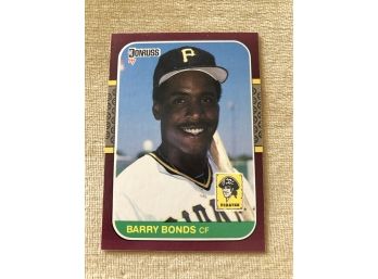 1987 Donruss Opening Day Barry Bonds RC #163