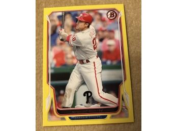 2014 Bowman Chase Utley Yellow Border #d 99/99 Phillies