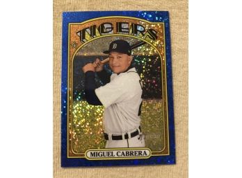 2021 Topps Heritage Chrome Blue Sparkle Miguel Cabrera