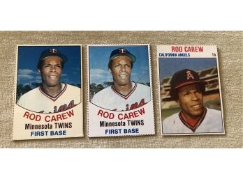 1977 & 1979 Hostess Rod Carew Cards (Lot Of 3) Minnesota Twins