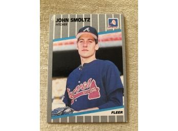 1989 Fleer John Smoltz RC Rookie Card ERROR Atlanta Braves