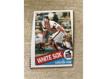 1985 Topps Carlton Fisk ERROR Miscut Card #770 White Sox