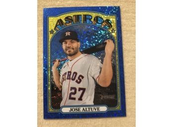 2021 Topps Heritage Chrome Blue Sparkle Jose Altuve