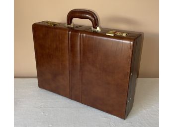Vintage Unused Mark Phillip Leather Briefcase In Original Box