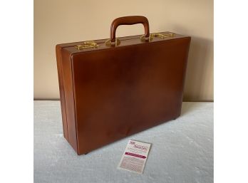 Vintage Ivoli Unused Leather Briefcase In Original Box