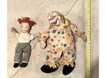 Pair Of Vintage Rubber Faced Dolls