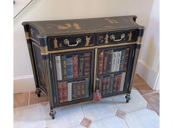 Vintage Maitland Smith Asian Motif Library Books Console Table