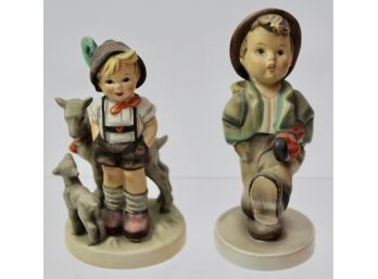 Lot Of Two Hummels 'Globe Trotter' And 'Little Goat Herder'
