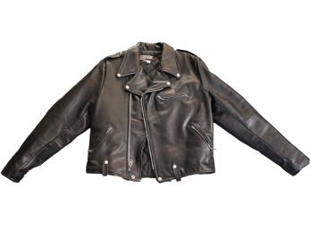 Brooks Leather Sportswear Men's Genuine Leather Motorcycle Jacket - Size 46
