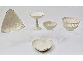 Lenox Charleston Collection Sunflower Compote, Triangular Candy Dish, Pierced Heart Bowl And More