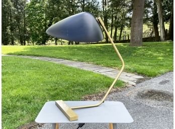 A Modern Brass And Metal Desk Lamp By CB2