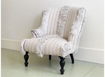 An Antique Boudoir Chair, Recovered.