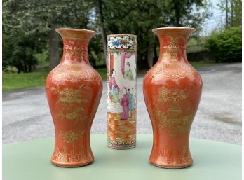 Antique Asian Vessels - Drilled For Electricity