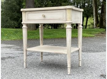 A Vintage Nighstand In Pickled Oak By Thomasville