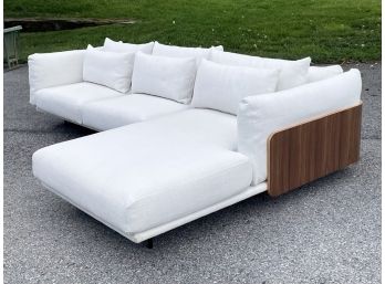 A Modern Sectional In Bentwood And Down Stuffed Linen By Hlynur V Atlason For Design Within Reach