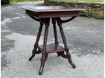 A Victorian Mahogany Turned Leg Occasional Table