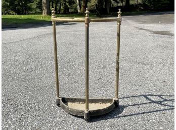 An Antique Brass Umbrella Stand