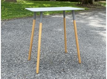 A Modern Metal And Wood Petit Side Table By CB2