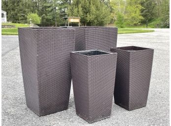 A Set Of 4 Large, High Quality Planters By Lechuza