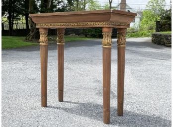 A Turned Leg Painted Wood Console Table