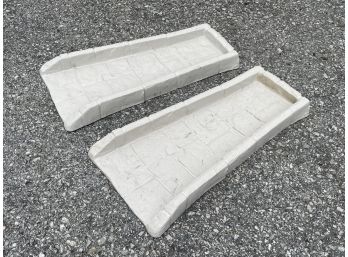 Two Plastic Gutter Troughs