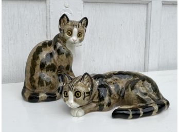 A Pair Of Ceramic Kitten Figures