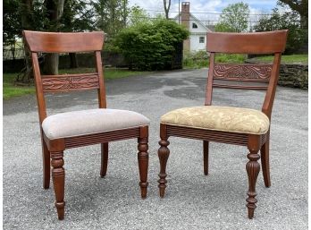 A Pair Of Elegant Side Chairs By Ethan Allen