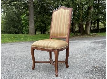 A Cherry Wood Side Chair By Ethan Allen