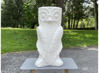 An Owl Form Ceramic Umbrella Stand By Two's Company