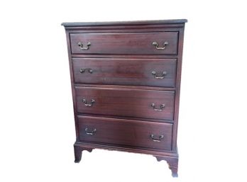 1941 Solid Mahogany 4-drawer Tall Chest (Similar Sell For $500 And Up)