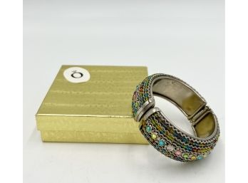 Delightfully Colorful Bangle Bracelet With Spring Clasp