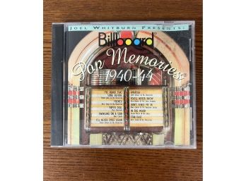 BILLBOARD POP MEMORIES (1940 - 44) - 10 Song Compilation CD